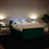 vidaXL Boxspringbett mit Matratze Dunkelgr&uuml;n 160x200 cm Samt