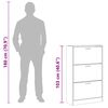 vidaXL Schuhschrank R&auml;uchereiche 63x24x103 cm Holzwerkstoff