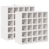 vidaXL Weinregal 2 pcs Wei&szlig; 56 x 25 x 56 cm Massives Kiefernholz