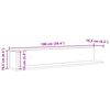 vidaXL Wandregale 2 Stk. Wei&szlig; 100x16,5x16,5 cm Holzwerkstoff