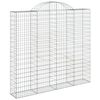 vidaXL Gabionen mit Hochbogen 5 Stk. 200x30x180/200cm Verzinktes Eisen