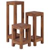 vidaXL Pflanzenst&auml;nder 3-tlg. Teak Massivholz