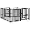 vidaXL Outdoor Hundespielplatz Schwarz 192 x 192 x 100 cm Stahl