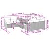 vidaXL 11-tlg. Garten-Sofagarnitur mit Kissen Beige Poly Rattan Akazie