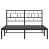 vidaXL Bettgestell mit Kopfteil Metall Schwarz 140x190 cm