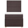 vidaXL Boxspringbett mit Matratze Dunkelbraun 80x200 cm Stoff