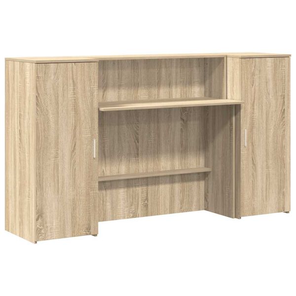 vidaXL Empfangstheke Sonoma-Eiche 180x50x103,5 cm Holzwerkstoff