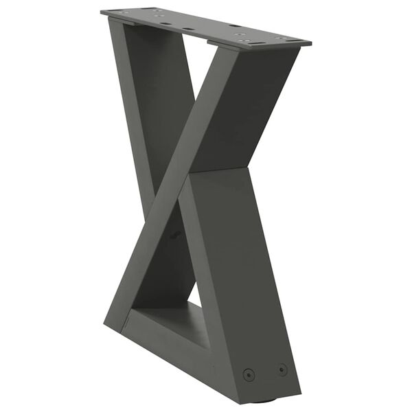 vidaXL Couchtischbeine 2 Stk. Anthrazit 30x(30-31,3) cm Stahl