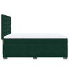 vidaXL Boxspringbett mit Matratze Dunkelgr&uuml;n 160x200 cm Samt