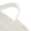 vidaXL W&auml;schekorb Beige und Wei&szlig; &Oslash;60x36 cm Baumwolle