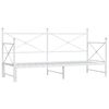 vidaXL Tagesbett Ausziehbar ohne Matratze Wei&szlig; 80x200 cm Stahl