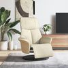 vidaXL Relaxsessel mit Fu&szlig;teil Creme Kunstleder