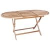 vidaXL Klappbarer Gartentisch Natur 160 x 80 x 76 cm Massivholz Teak