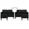 vidaXL 2-Sitzer-Sofa mit Chaiselongue L-f&ouml;rmig Schwarz 125 cm Kunstleder