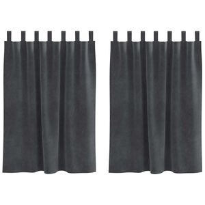 vidaXL Verdunkelungsvorh&auml;nge 2 pcs Hellgrau 140 x 140 cm Samt