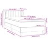 vidaXL Boxspringbett mit Matratze Rosa 100x220 cm Samt