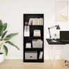vidaXL B&uuml;cherregal Schwarz 60x24x143 cm Holzwerkstoff
