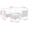 vidaXL 5-tlg. Garten-Sofagarnitur mit Kissen Grau Poly Rattan