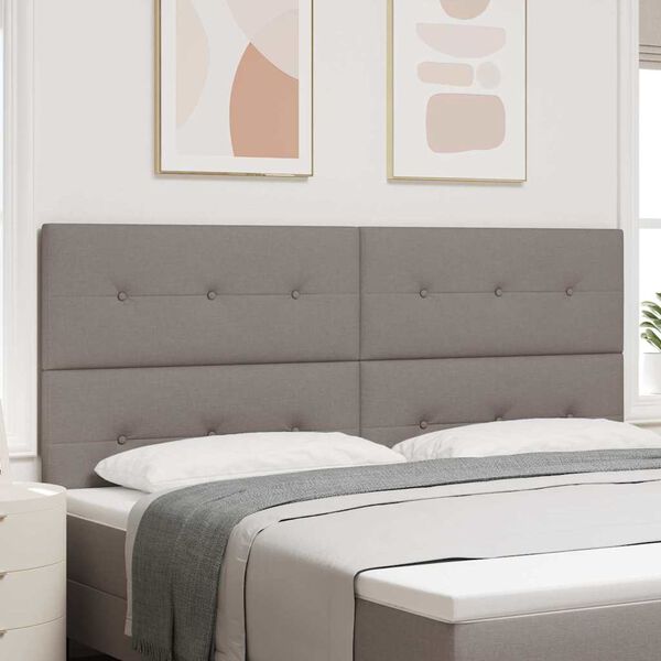 vidaXL Kopfteil mit Kopfteil Taupe 200 cm Kunstleder
