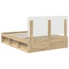 vidaXL Bettrahmen Sonoma-Eiche 150 x 200 cm Massives Kiefernholz