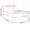 vidaXL Boxspringbett mit Matratze Hellgrau 100x220 cm Samt