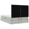 vidaXL Bett mit Stauraum und LED Hellgrau 140 x 200 cm Samt