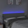 vidaXL LED Kopfteil Hellgrau 144x5x78/88 cm Stoff