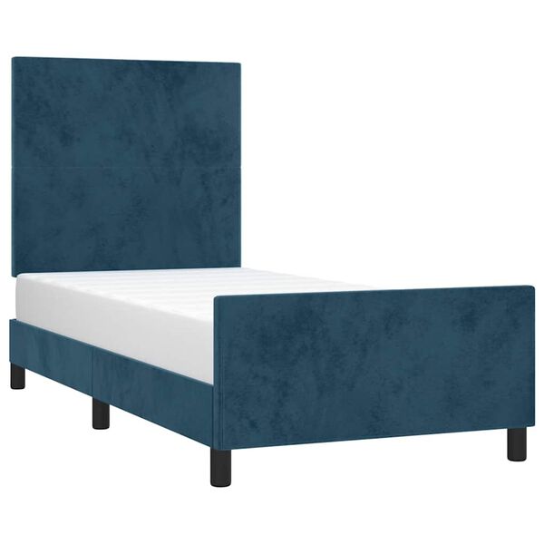 vidaXL Bettgestell ohne Matratze Dunkelblau 80x200 cm Samt