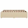 vidaXL Bettgestell ohne Matratze Creme 140x190 cm Stoff