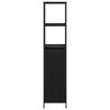 vidaXL Badschrank mit Regalen Schwarz Eichen-Optik 36x35x165 cm
