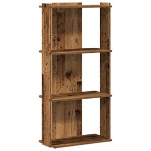 vidaXL B&uuml;cherregal 3 B&ouml;den Altholz-Optik 60x30x120 cm Holzwerkstoff