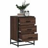 vidaXL Nachttisch Braun Eichen-Optik 40x34,5x60cm Holzwerkstoff Metall