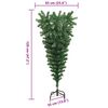 vidaXL Umgedrehter Kunst Weihnachtsbaum mit Kugelset Gr&uuml;n 120 cm PVC