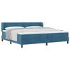 vidaXL Boxspringbett mit Kopfteil Dunkelblau 200 x 200 cm Samt