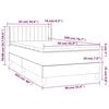vidaXL Boxspringbett mit Matratze Blau 90x200 cm Stoff