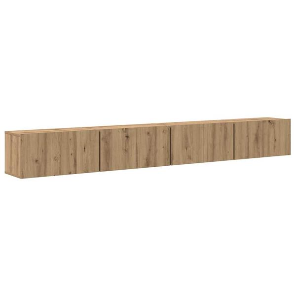 vidaXL TV-Schrankset 4 pcs Artisan-Eiche 60 x 30 x 30 cm Holzwerkstoff