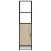 vidaXL Highboard Sonoma-Eiche 35,5x35x139 cm Holzwerkstoff Metall