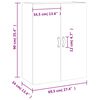 vidaXL Wandschrank R&auml;uchereiche 69,5x34x90 cm