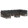 vidaXL Gartensofa-set 11 pcs Grau Poly-Rattan