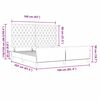 vidaXL Boxspringbett mit Kopfteil Dunkelgrau 160 x 200 cm Samt