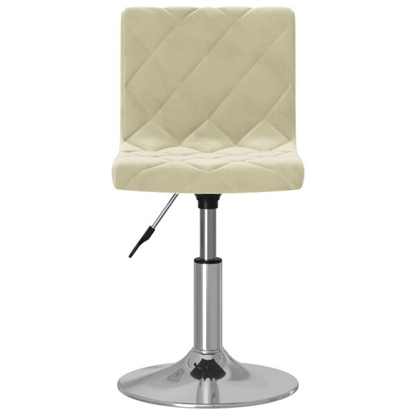 vidaXL Esszimmerstuhl Drehbar Creme Samt