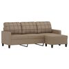 vidaXL 3-Sitzer-Sofa mit Hocker Cappuccino-Braun 180 cm Kunstleder