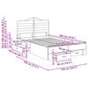 vidaXL Bettrahmen Graues Sonoma 135 x 190 cm Holzwerkstoff