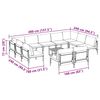 vidaXL Gartensofa-set mit Kissen 12 pcs Schwarz Stahl