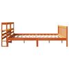vidaXL Bettgestell mit Kopfteil ohne Matratze Wachsbraun 180x200 cm