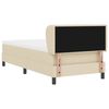 vidaXL Boxspringbett mit Matratze mit Kopfteil Creme 90 x 200 cm Stoff