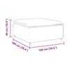 vidaXL Modulares Sofa-Fu&szlig;hocker-Modul Schwarz 100 x 100 x 48 cm