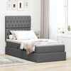 vidaXL Aufbewahrungsbett mit Matratze Dunkelgrau 90 x 200 cm Polyester