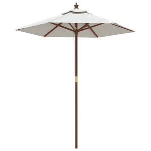 vidaXL Sonnenschirm mit Holzmast Sandfarben 196x231 cm