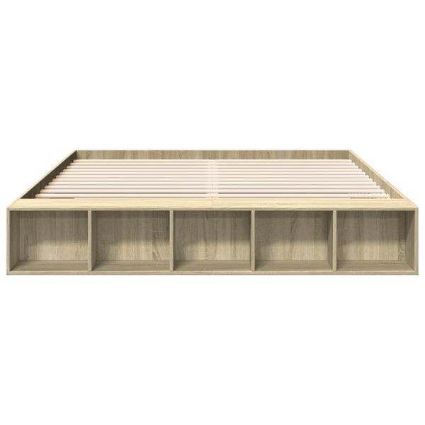 vidaXL Bettgestell Sonoma-Eiche 180x200 cm Holzwerkstoff
